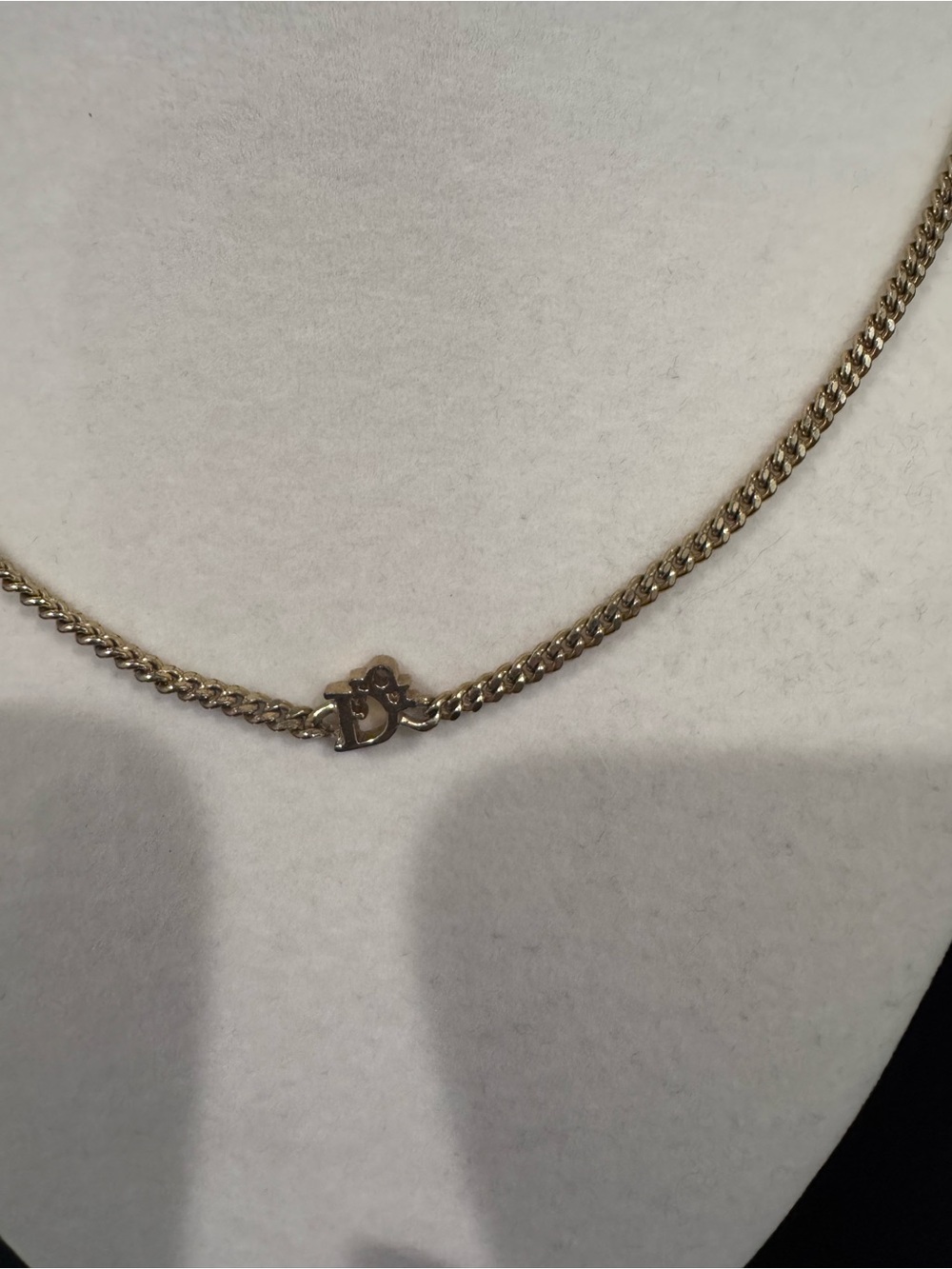 Dior Gold-Tone 'Dior” Logo Necklace with COA - Picture 3 of 9